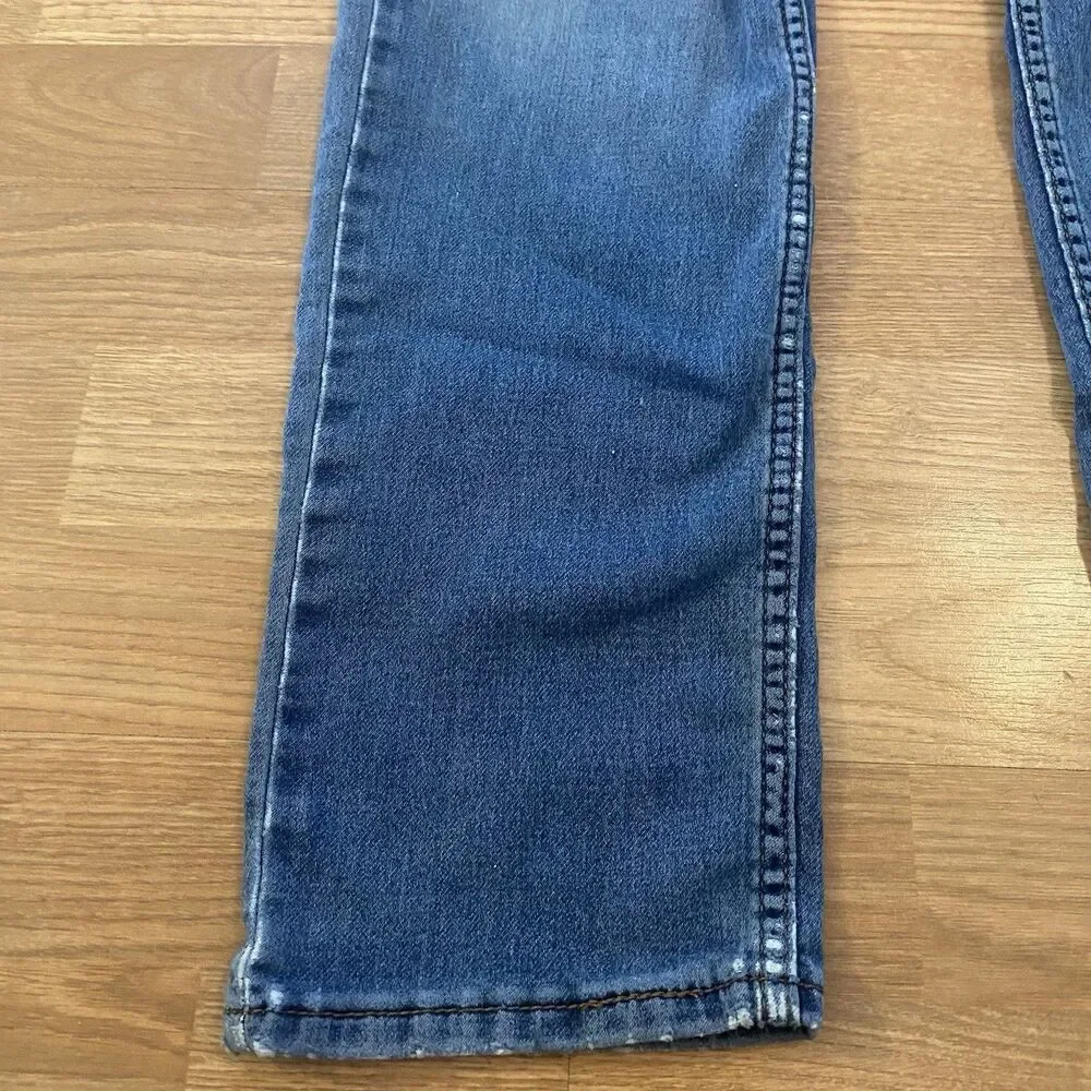 Signature Levi’s Mid Rise Straight Leg Jeans 29x30 Distressed - Picture 4 of 16